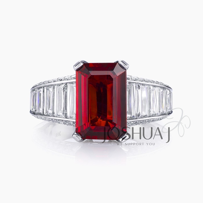 Round Ruby Halo Ring