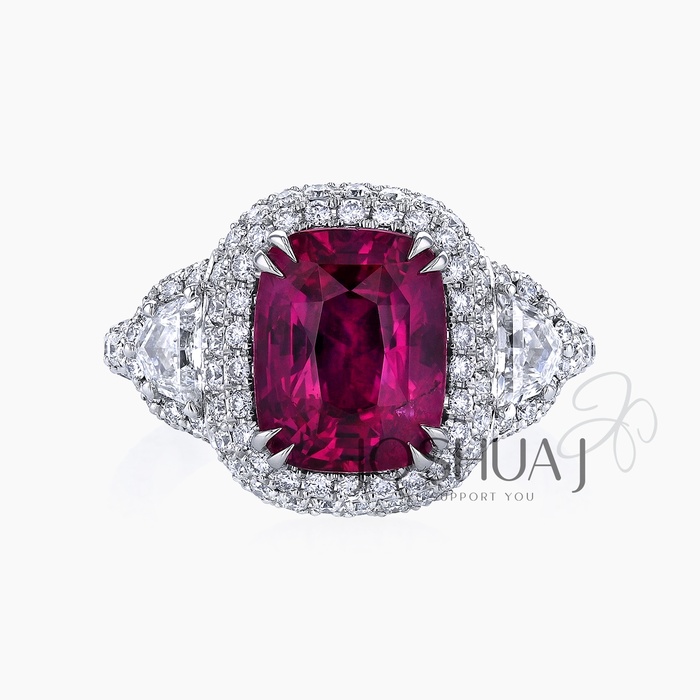 Cushion Ruby Ring