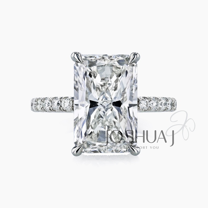 Radiant Diamond Halo Ring