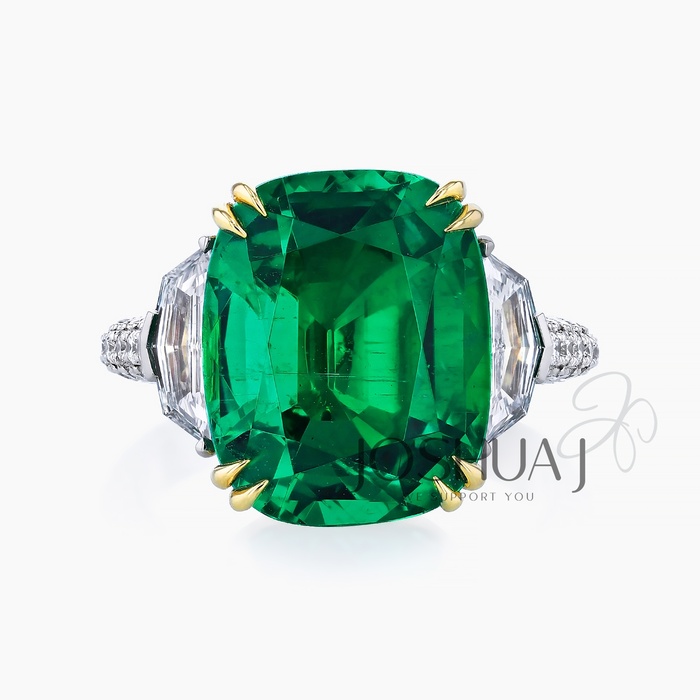 Fancy Yellow Emerald Ring