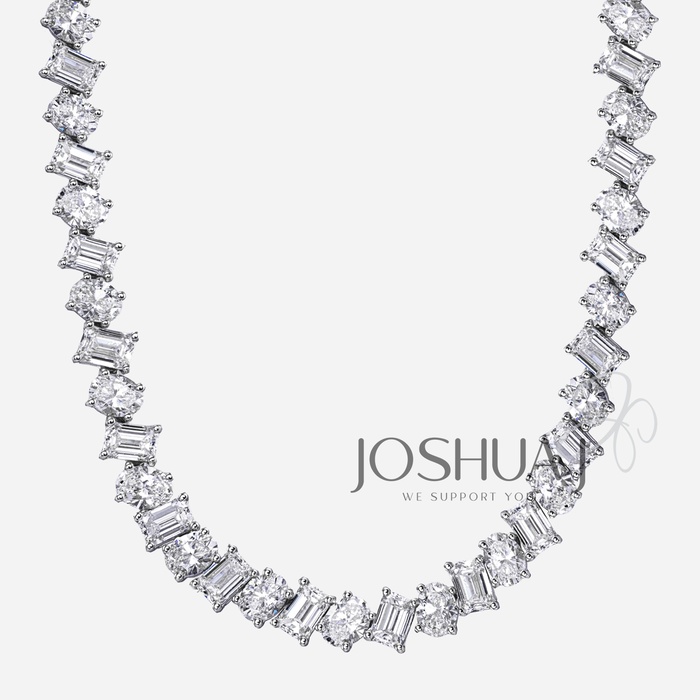 Oval Diamond Necklace