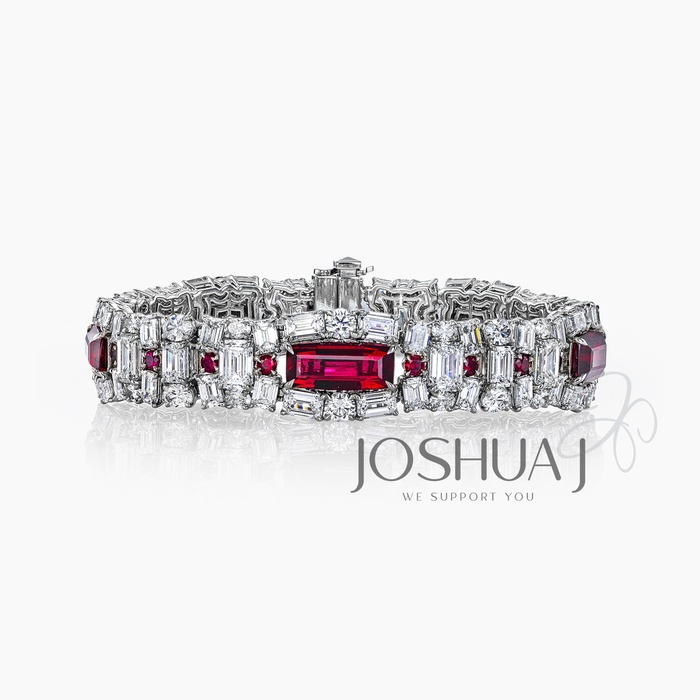 Cushion Ruby Bracelet