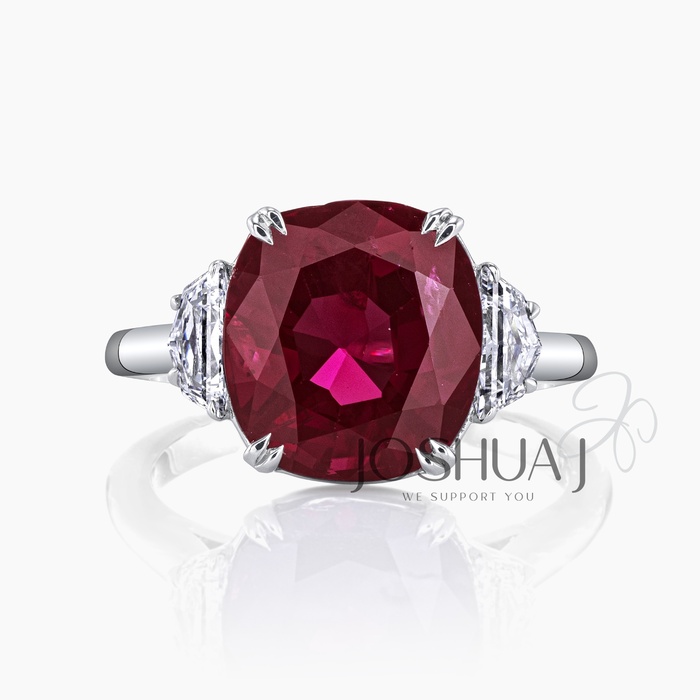 Cushion Ruby Ring