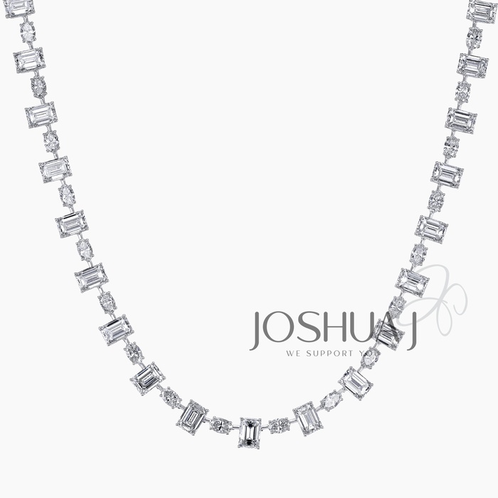 Emerald-Cut Diamond Necklace