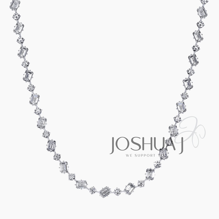 Emerald-Cut Diamond Necklace