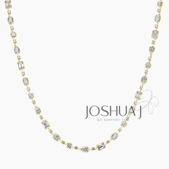Emerald-Cut Diamond Necklace
