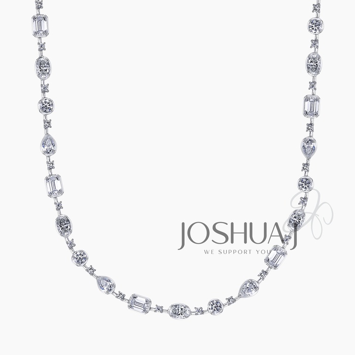 Emerald-Cut Diamond Necklace