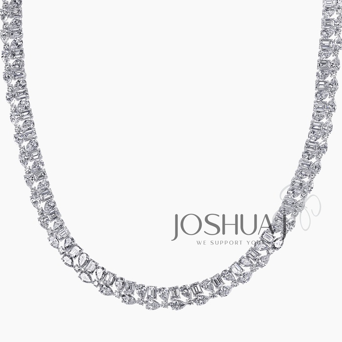 Emerald-Cut Diamond Necklace