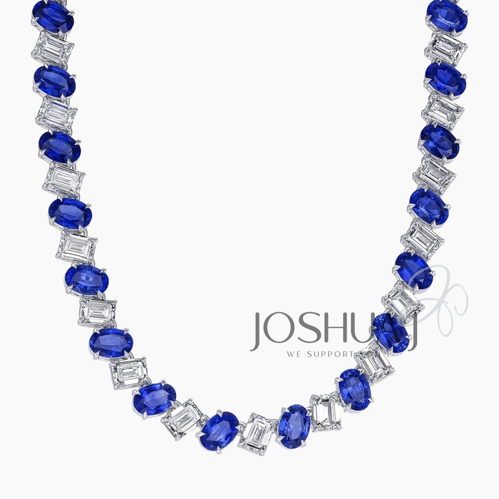 Oval Sapphire Necklace