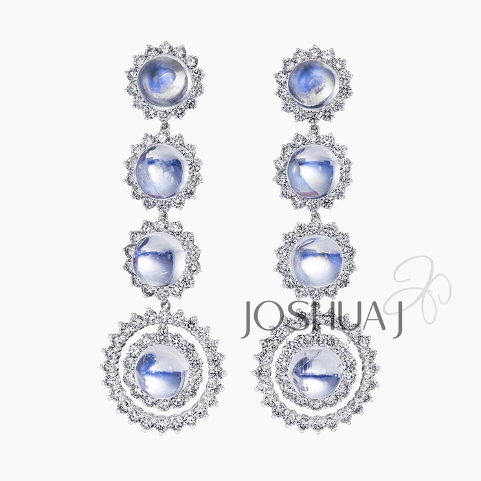 Round Diamond Halo Earrings