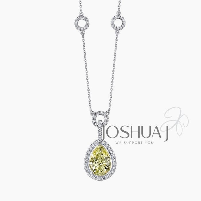 Fancy Light Pear Diamond Necklace