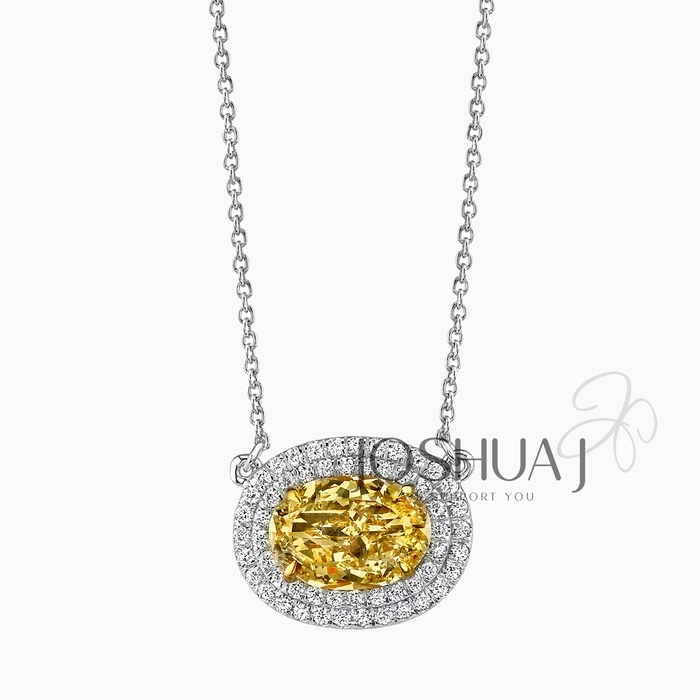 Fancy Light Round Diamond Necklace