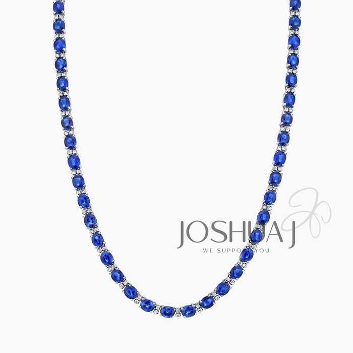 Oval Sapphire Necklace