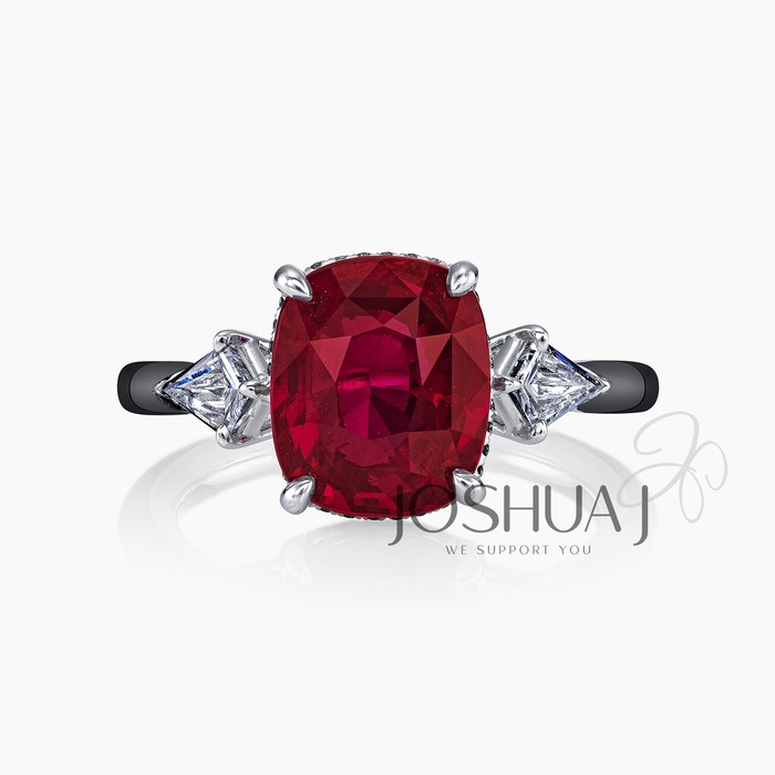 Cushion Ruby Ring