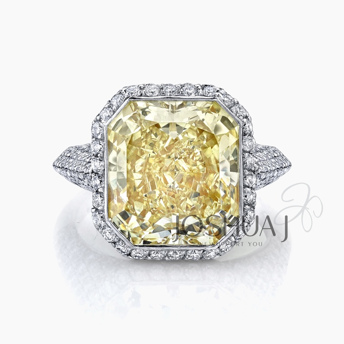 Fancy Yellow Radiant Diamond Ring