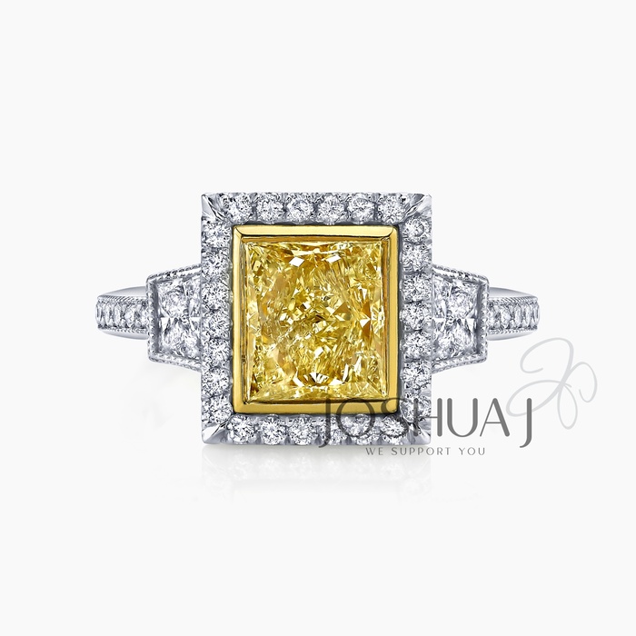Fancy Yellow Radiant Diamond Ring