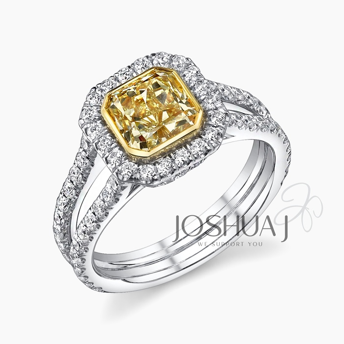 Fancy Yellow Radiant Diamond Ring