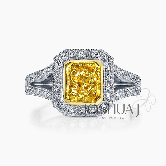 Fancy Yellow Radiant Diamond Ring