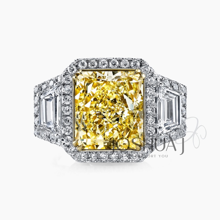Fancy Yellow Radiant Diamond Ring
