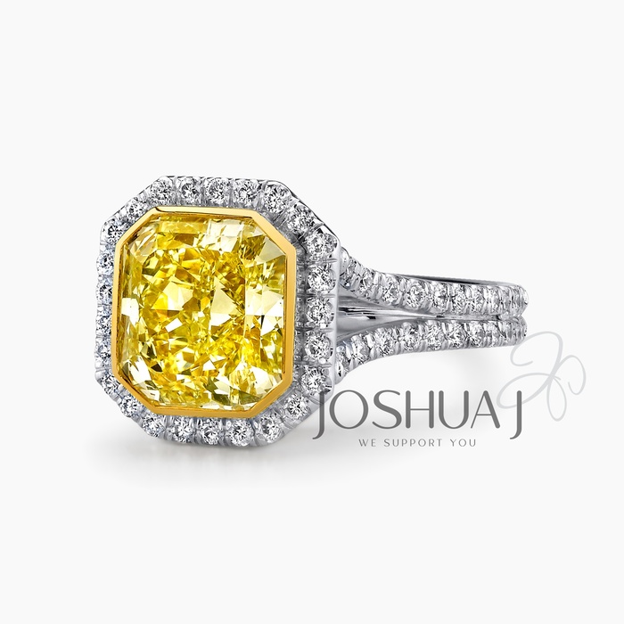 Fancy Yellow Radiant Diamond Ring
