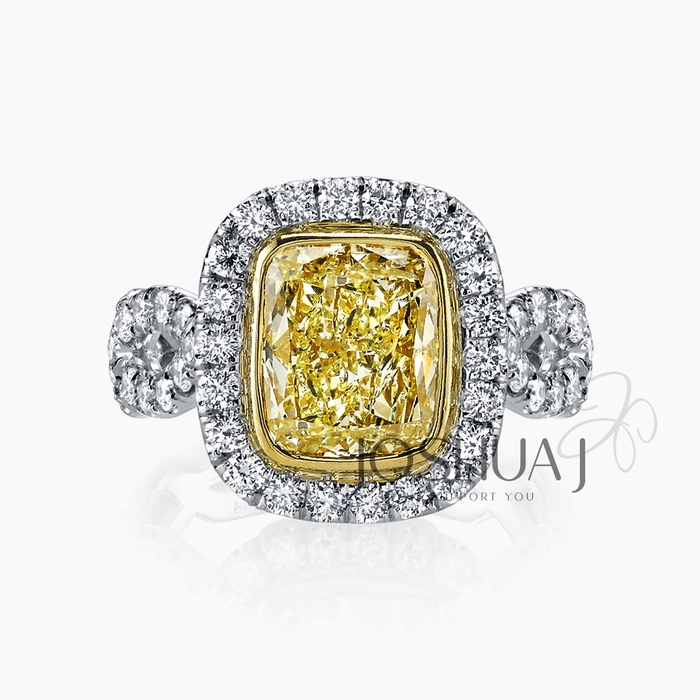 Cushion Diamond Halo Ring