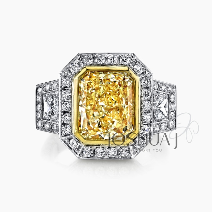 Fancy Yellow Radiant Diamond Ring