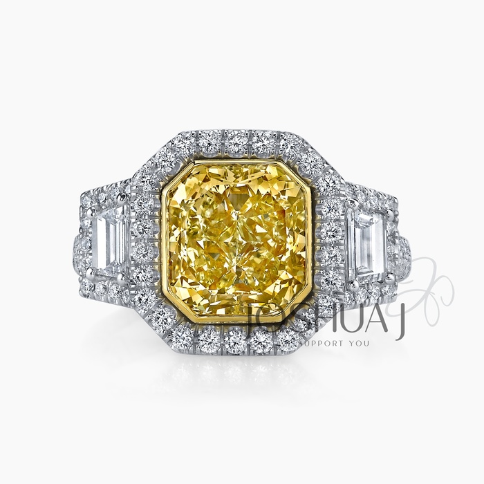 Fancy Light Radiant Diamond Ring