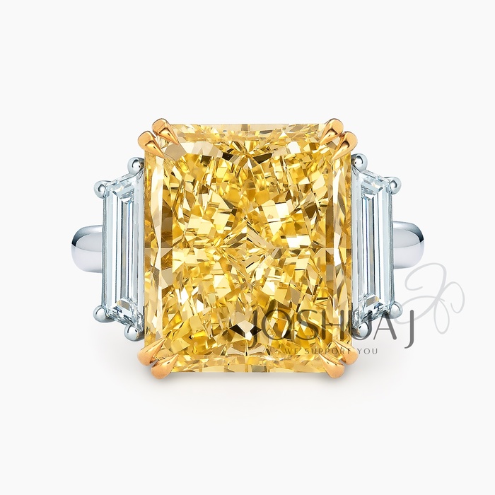 Fancy Yellow Radiant Diamond Ring