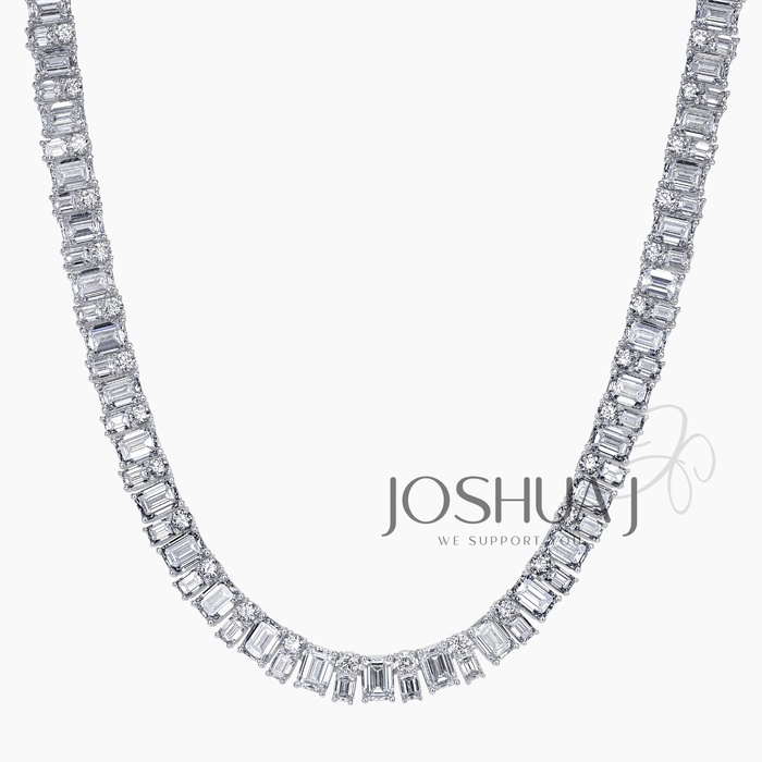 Emerald-Cut Diamond Necklace