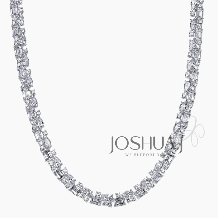 Emerald-Cut Diamond Necklace