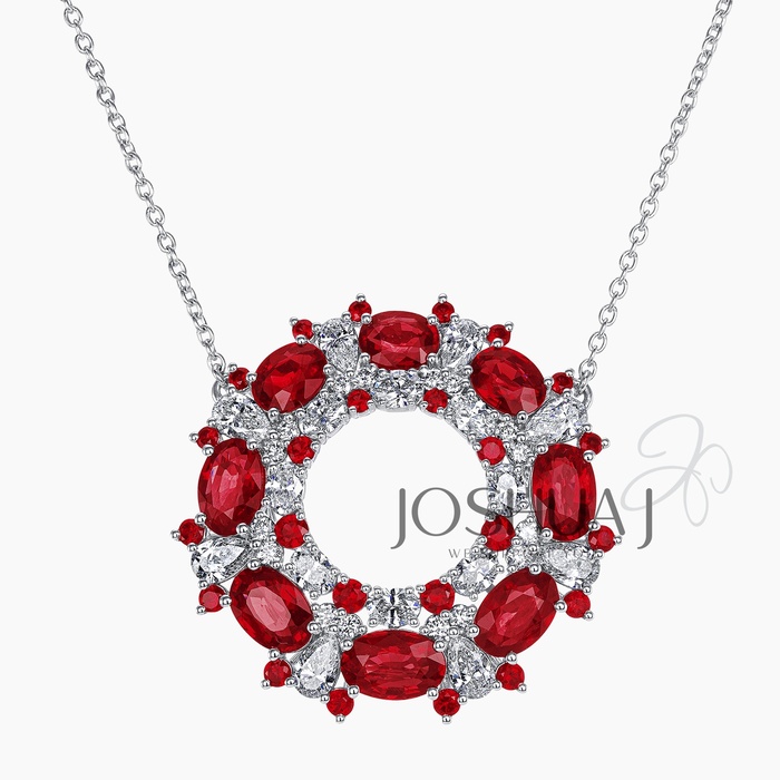 Oval Ruby Necklace