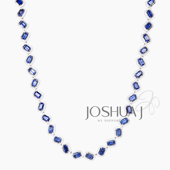 Round Sapphire Necklace