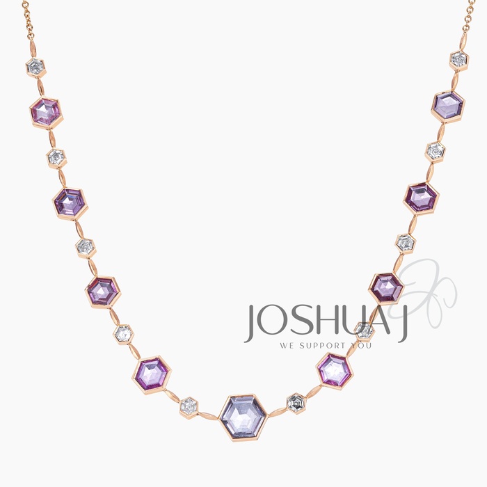 Round Sapphire Necklace