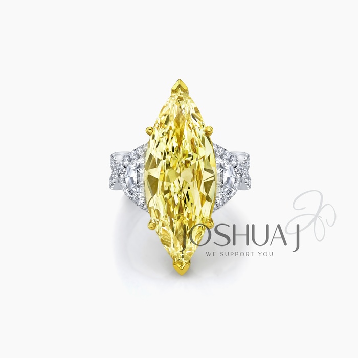 Fancy Yellow Marquise Diamond Ring