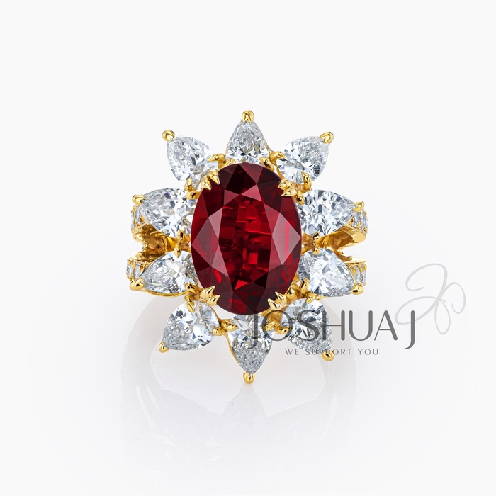 Cushion Ruby Ring