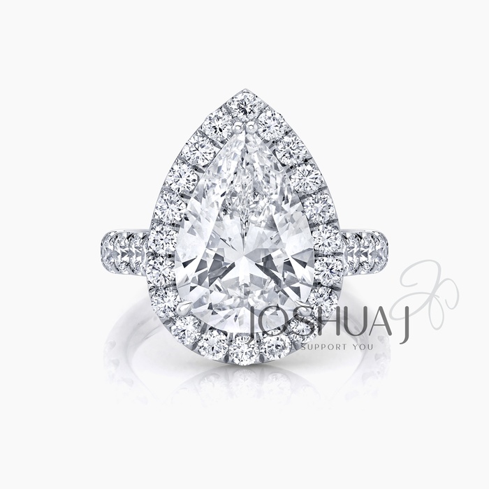 Round Diamond Drop Ring