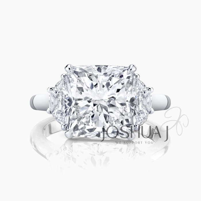 Cushion Diamond Three-Stone Ring