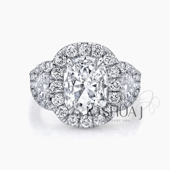Cushion Diamond Halo Ring