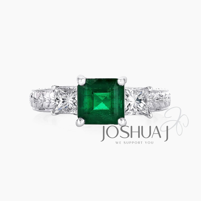 Princess Emerald Ring