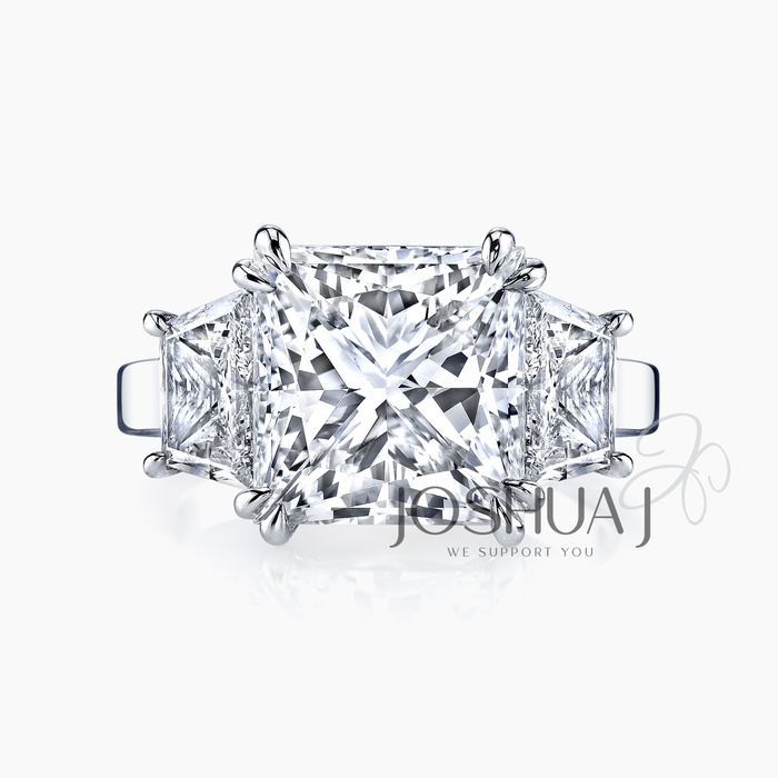 Princess Diamond Three-Stone Ring