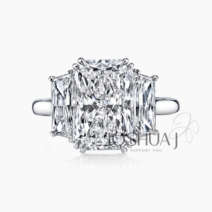 Radiant Diamond Three-Stone Ring