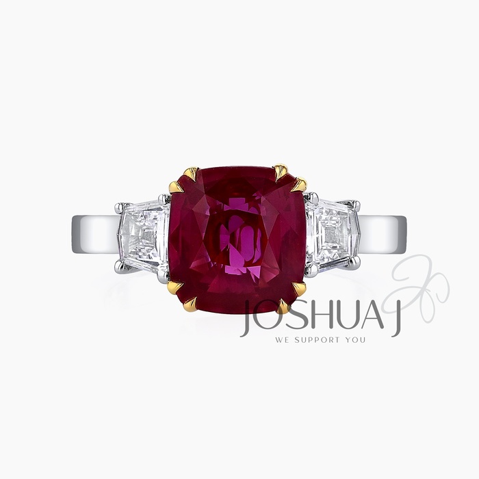 Cushion Ruby Ring