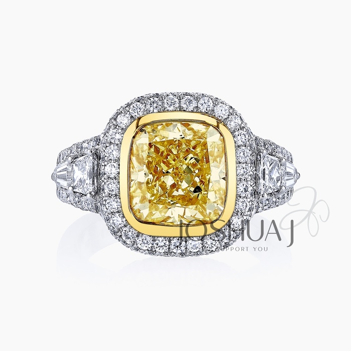 Fancy Light Round Diamond Ring