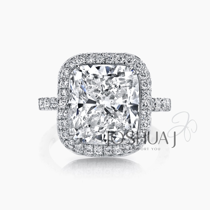 Cushion Diamond Halo Ring
