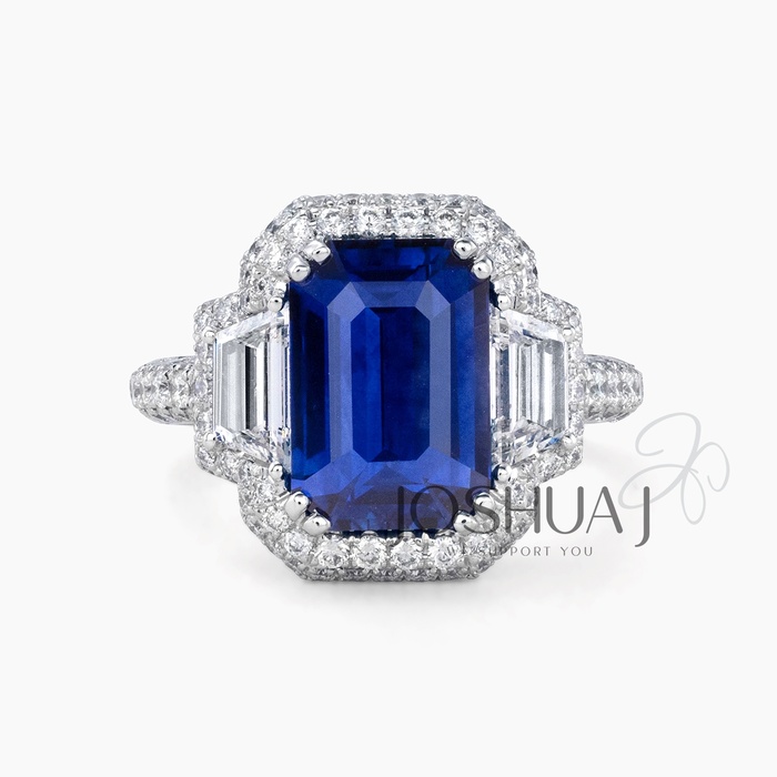 Emerald-Cut Sapphire Ring