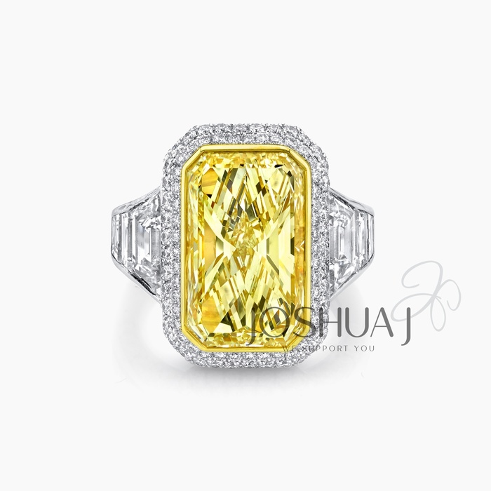 Fancy Yellow Radiant Diamond Ring
