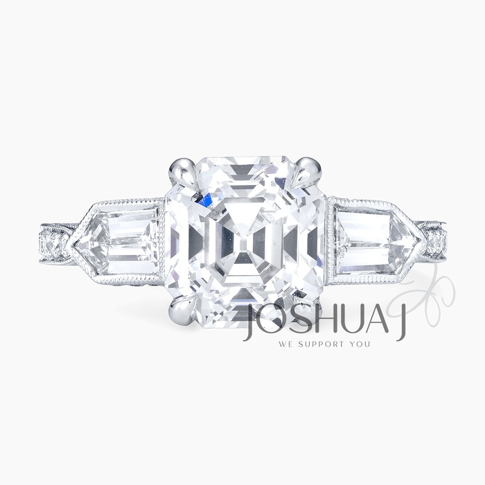 Asscher Diamond Ring