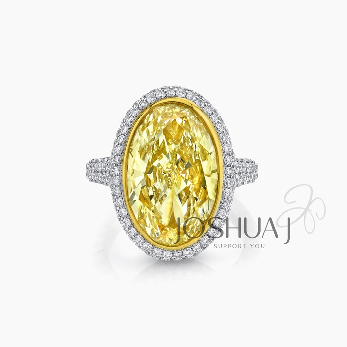 Fancy Light Oval Diamond Ring