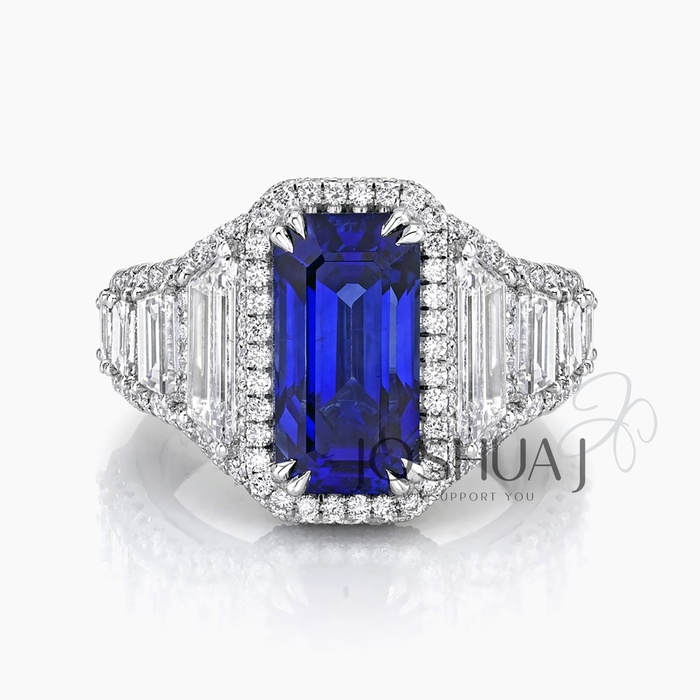 Emerald-Cut Sapphire Ring