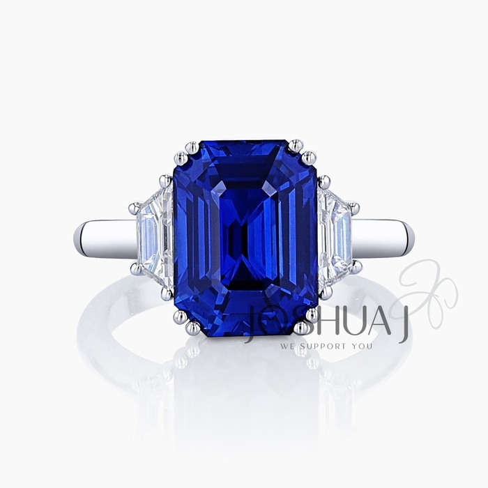 Emerald-Cut Sapphire Ring